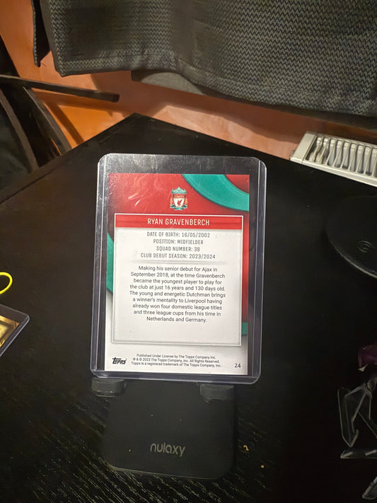 2023-24 TOPPS LIVERPOOL TEAM SET Ryan Gravenberch CARD numbered 078/99