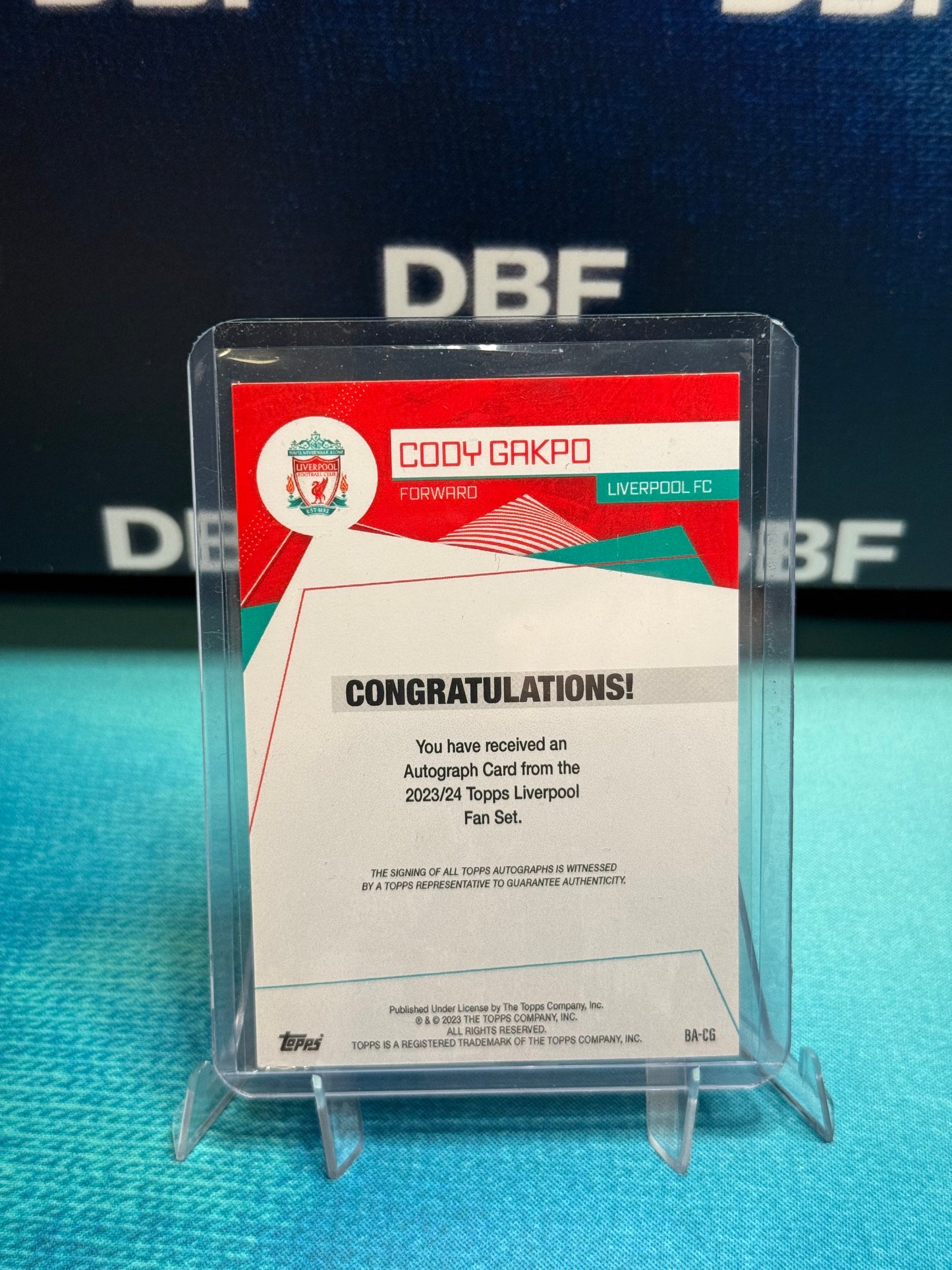 Topps Liverpool Fan Set 2023/24 Cody Gakpo Auto