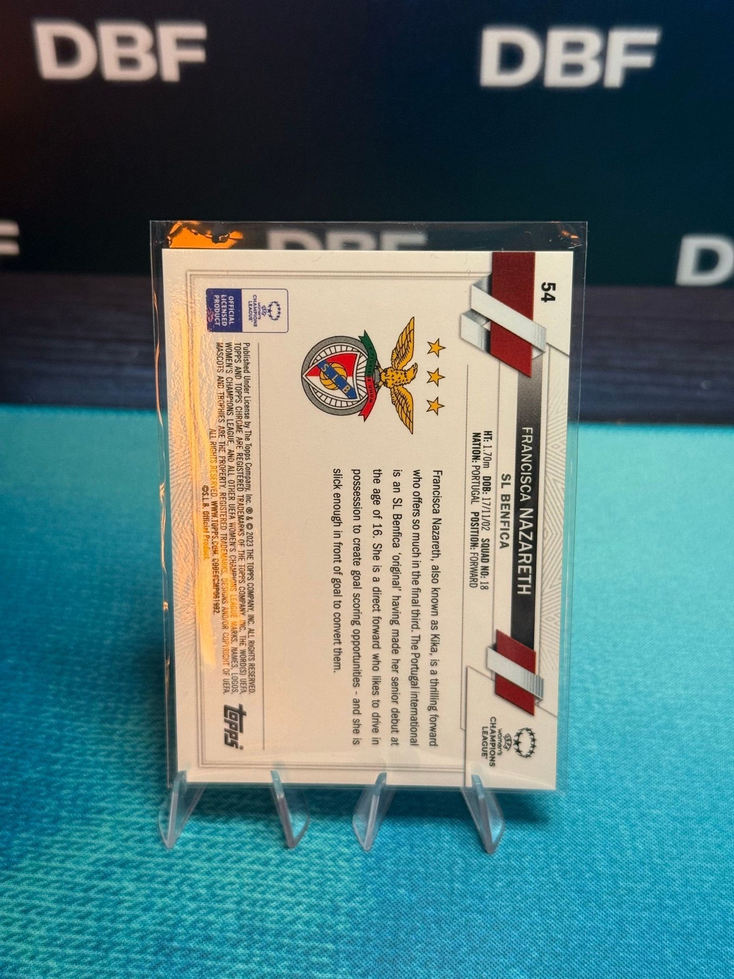 2022-23 Topps Chrome Womens UWCL Francisca Nazareth Orange