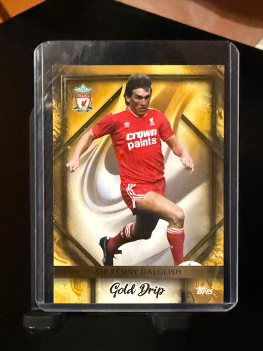 Sir Kenny Dalglish - Gold Drip Insert - TOPPS Liverpool Team Set 2023/24