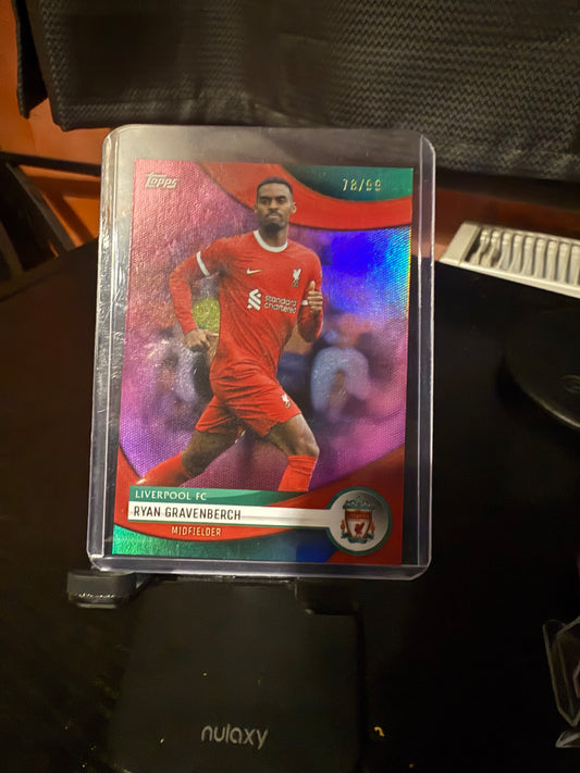2023-24 TOPPS LIVERPOOL TEAM SET Ryan Gravenberch  CARD numbered 078/99