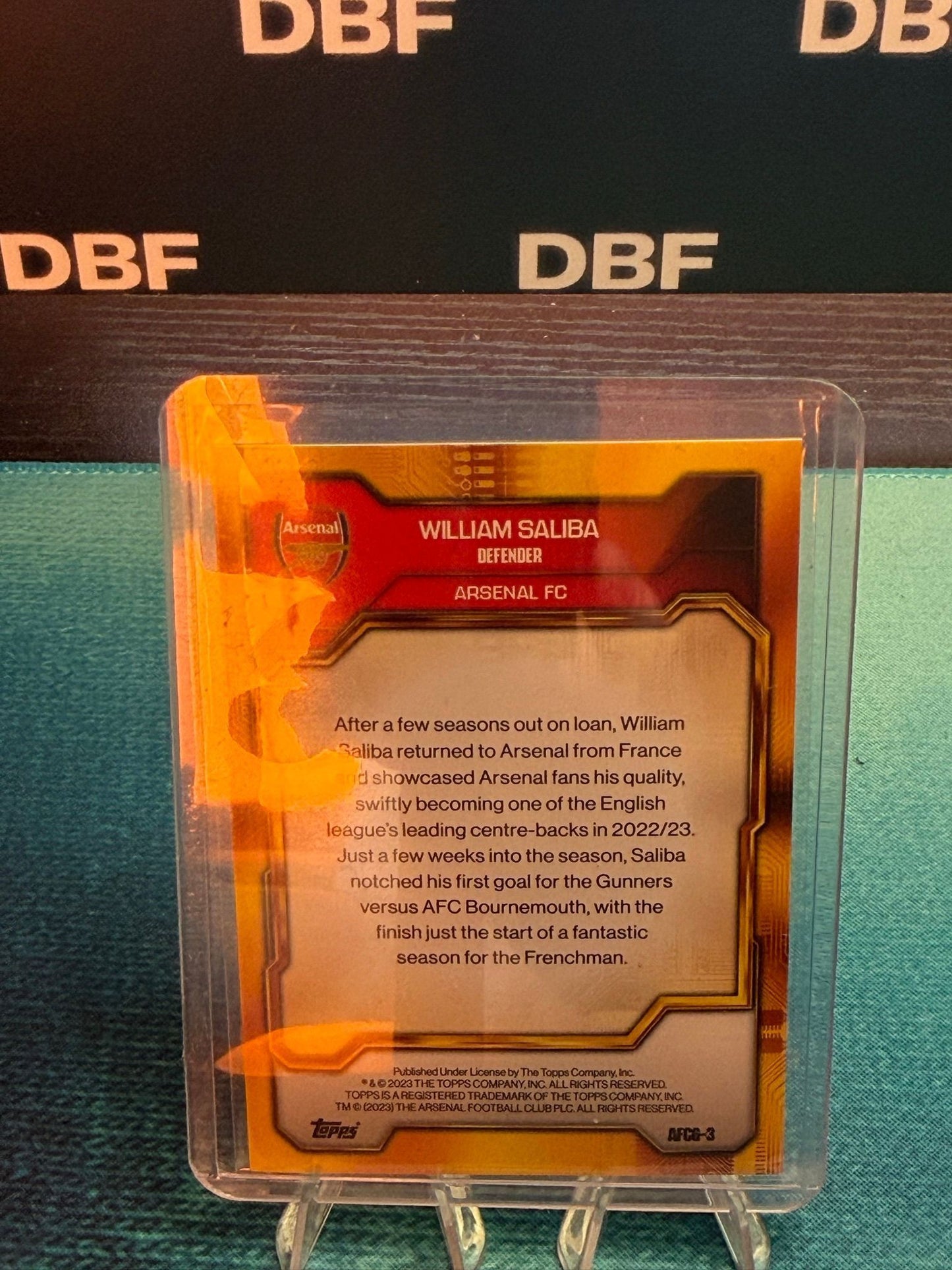 Topps Arsenal Fan Set 23/24 William Saliba 097/399